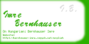 imre bernhauser business card